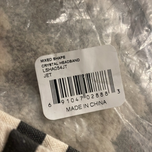 New Lele Sadoughi Crystal Headband in Black - Picture 3 of 4